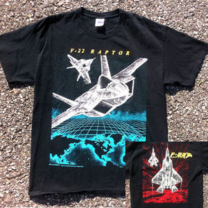 VTG DOUBLE SIDED F-22 FIGHTER JET TEE SUPREME 1992